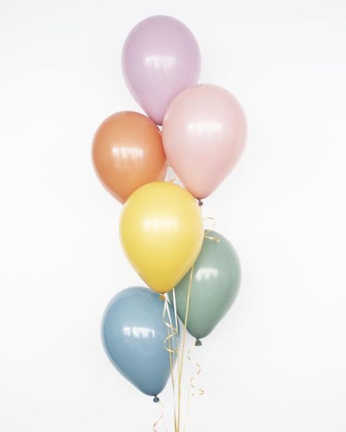 Plain Balloon Mix – Dusky Rainbow 6pk