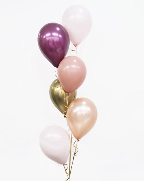 Plain Balloon Mix – Rosewood 6pk