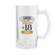 18th Birthday Beer Glass