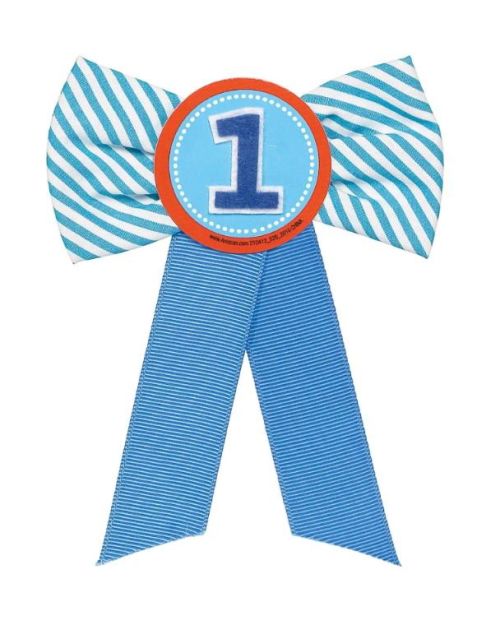1st Birthday Award Ribbon – Blue