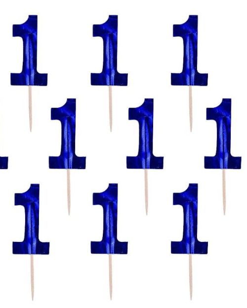 1st Birthday Blue Foil Picks 36pk