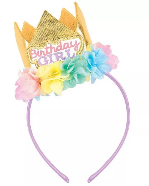 1st Birthday Deluxe Crown Headband