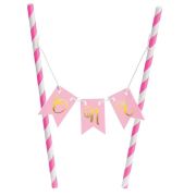 1st Birthday Cake Stand & Bunting – Pink