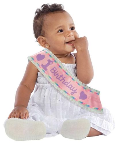 1st Birthday Pink Sash