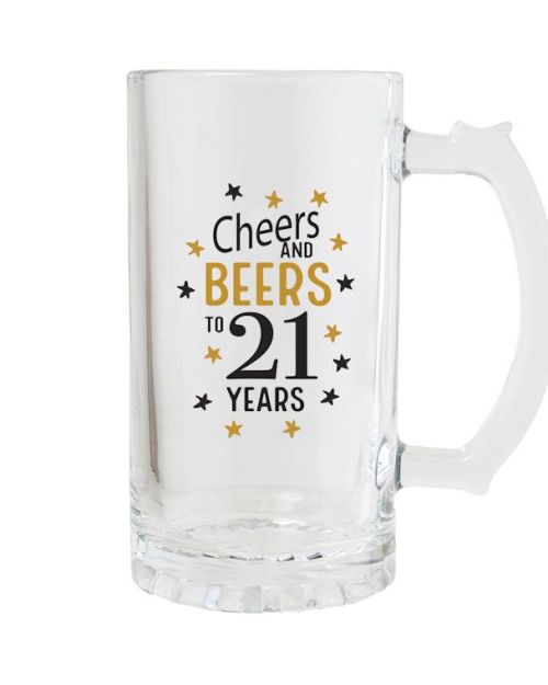 21st Birthday Beer Glass