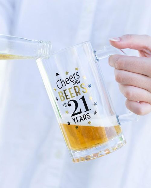 21st Birthday Beer Glass