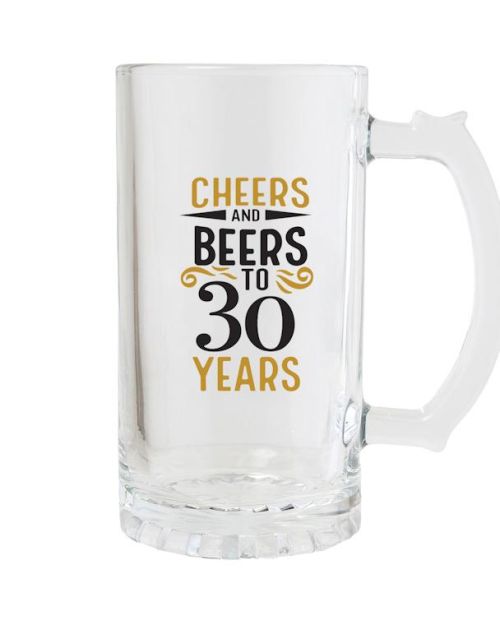 30th Birthday Beer Glass