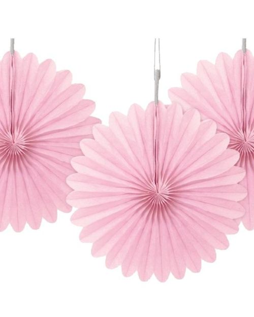 3 Pack Tissue Fans – Light Pink