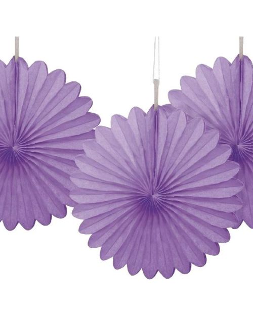 3 Pack Tissue Fans – Purple
