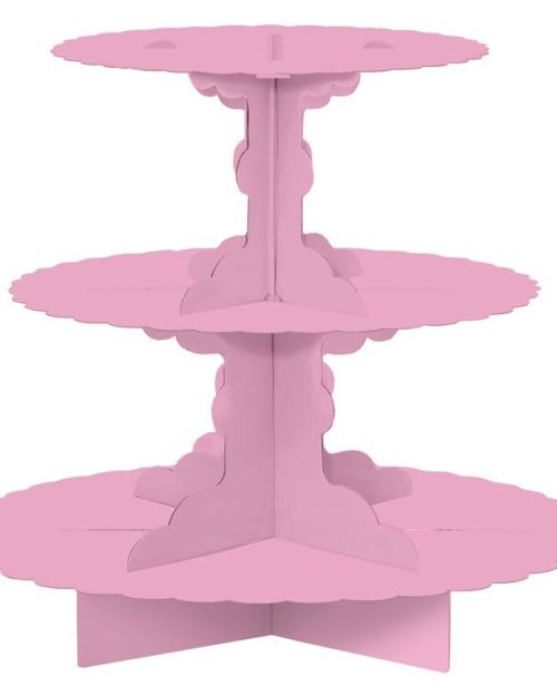 3 Tier Cupcake Stand – Pink