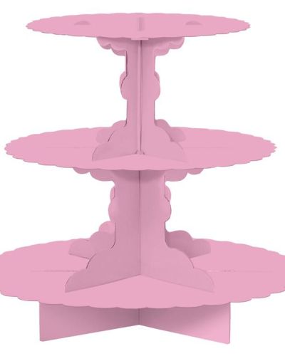 3 Tier Cupcake Stand – Pink