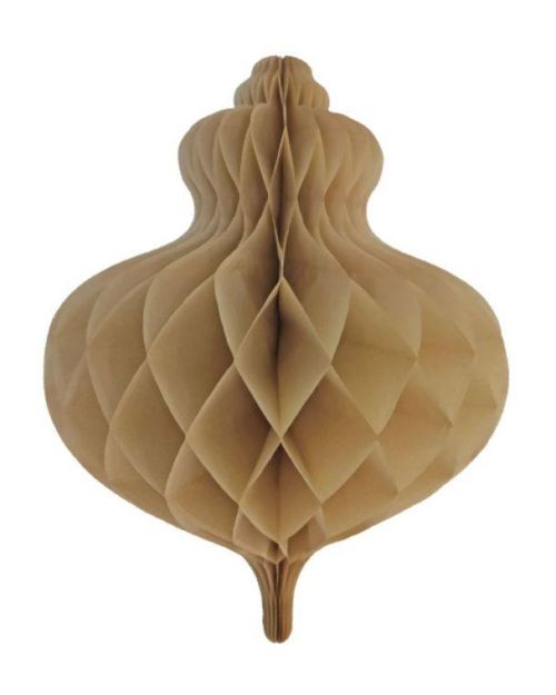 40cm Christmas Honeycomb Bauble Natural