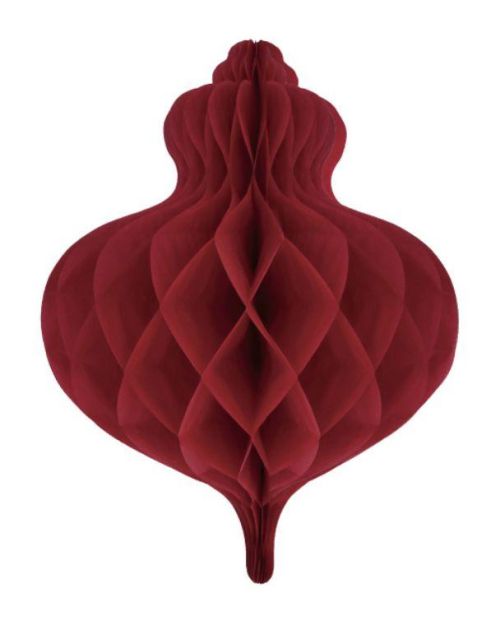 40cm Christmas Honeycomb Bauble Red