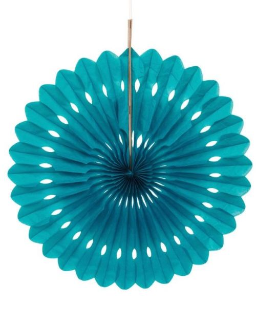 Decorative Fan 40cm – Teal