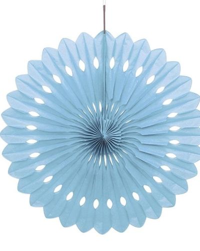 Decorative Fan 40cm – Pale Blue