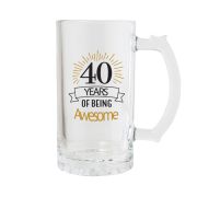 40th Birthday Beer Glass