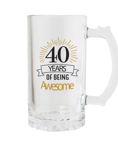 40th Birthday Beer Glass