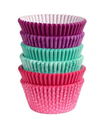 Wilton Pink-Turquoise-Purple Cupcake Cases – 150pk