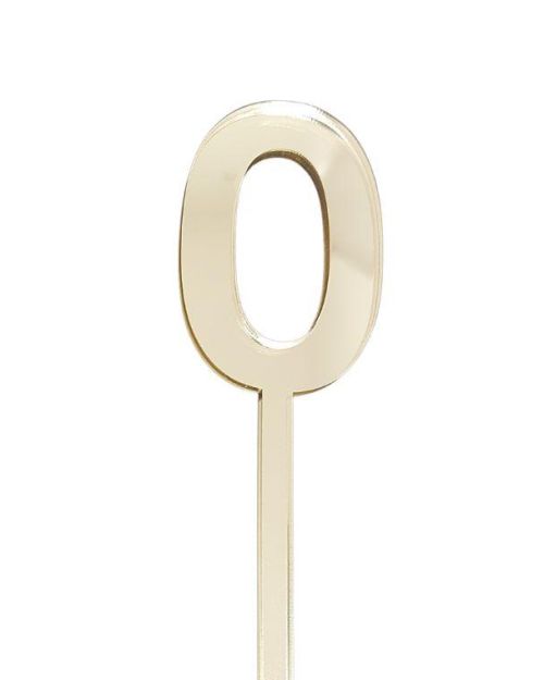 4.5cm Acrylic Number 0 – Gold