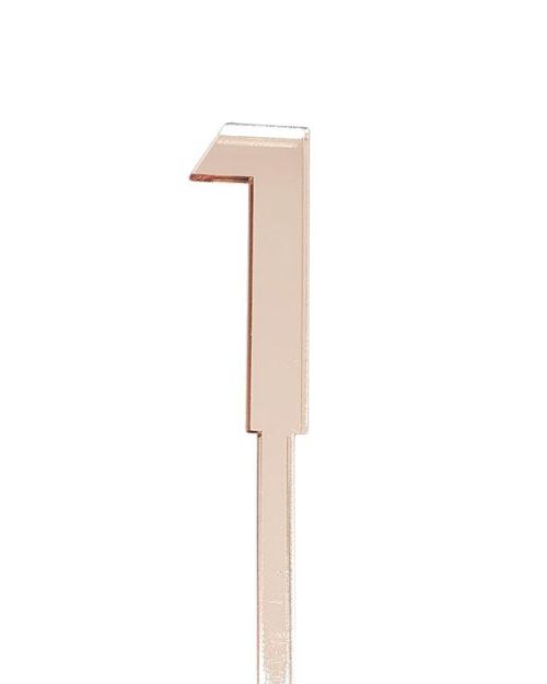 4.5cm Acrylic Number 1 – Rose Gold