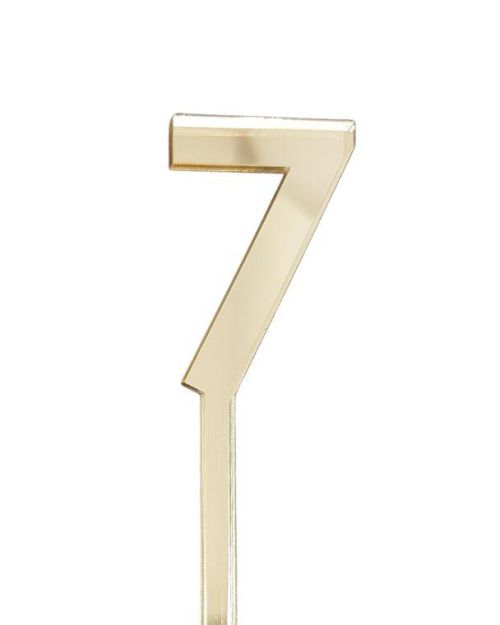 4.5cm Acrylic Number 7 – Gold