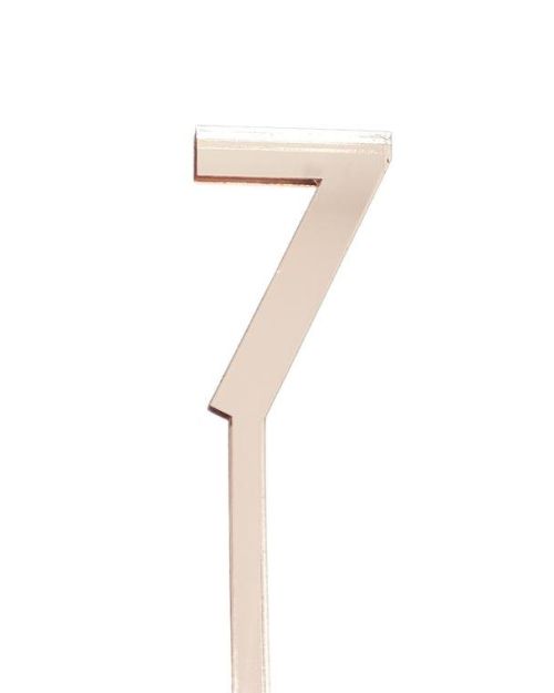 4.5cm Acrylic Number 7 – Rose Gold