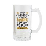 50th Birthday Beer Glass