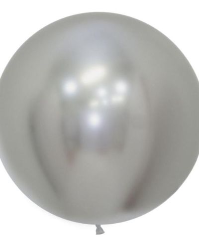60cm Balloon – Reflex Silver