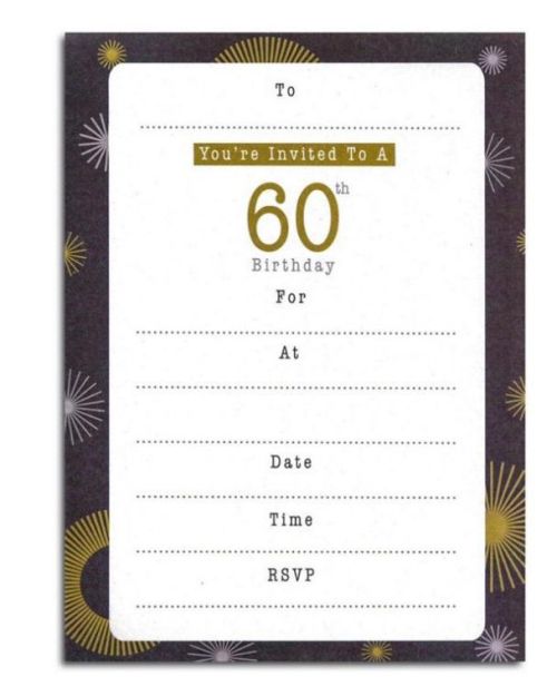 60th Birthday Invitations