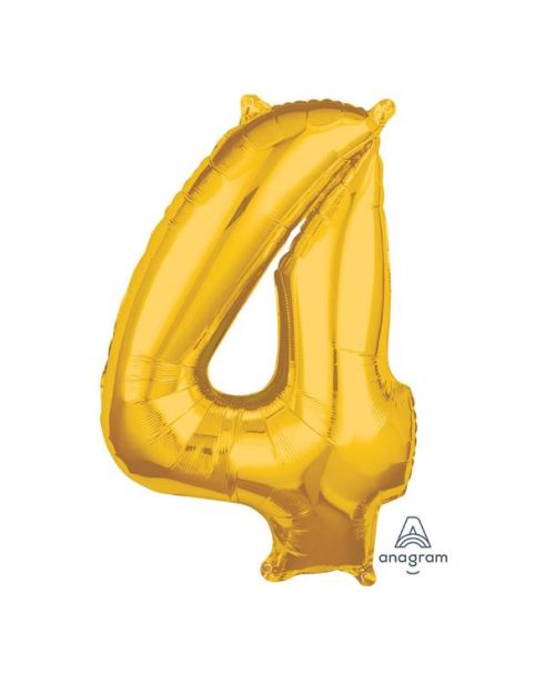 66cm Gold Number Balloon – 4
