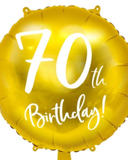 70th Birthday Gold Foil Balloon