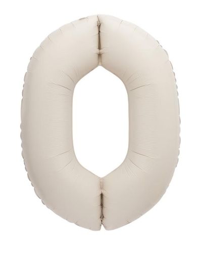 86cm Number Foil Balloon – Matte Nude 0