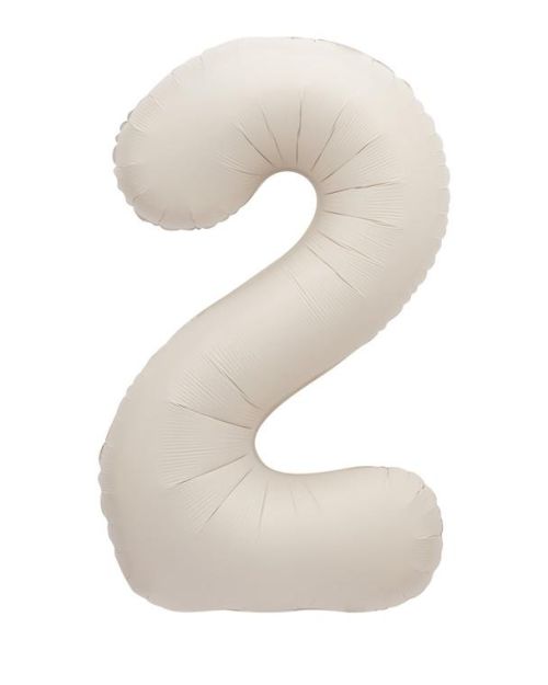86cm Number Foil Balloon – Matte Nude 2
