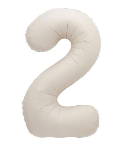 86cm Number Foil Balloon – Matte Nude 2