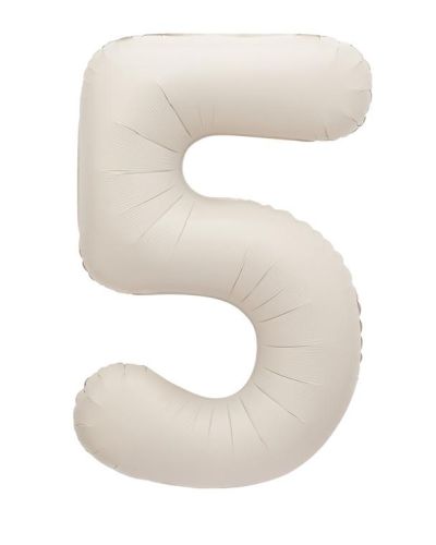 86cm Number Foil Balloon – Matte Nude 5