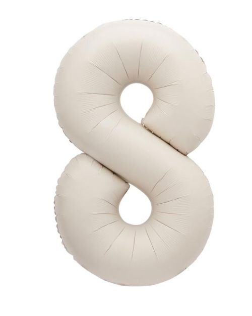 86cm Number Foil Balloon – Matte Nude 8