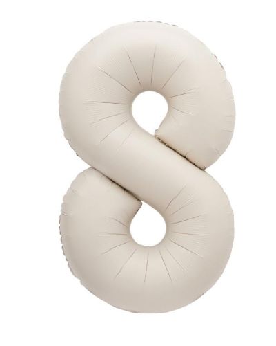 86cm Number Foil Balloon – Matte Nude 8