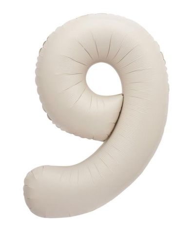 86cm Number Foil Balloon – Matte Nude 9