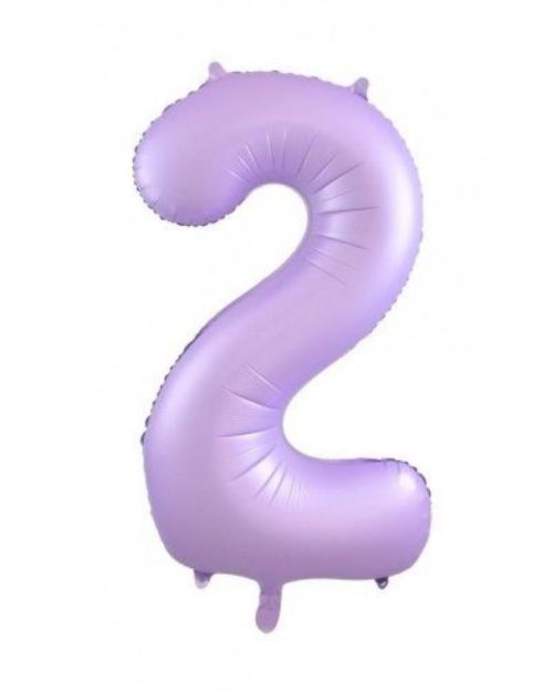 86cm Pastel Matte Lilac Number Balloon – 2
