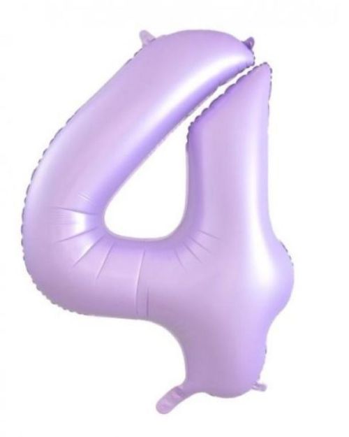 86cm Pastel Matte Lilac Number Balloon – 4