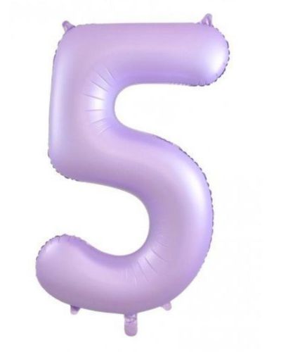 86cm Pastel Matte Lilac Number Balloon – 5