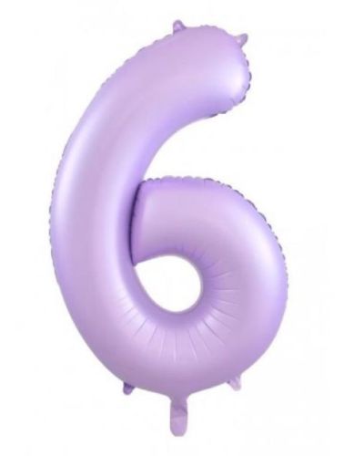 86cm Pastel Matte Lilac Number Balloon – 6