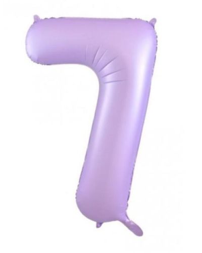 86cm Pastel Matte Lilac Number Balloon – 7