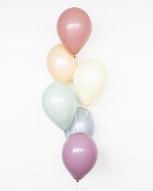 Plain Balloon Mix – Vintage Rainbow