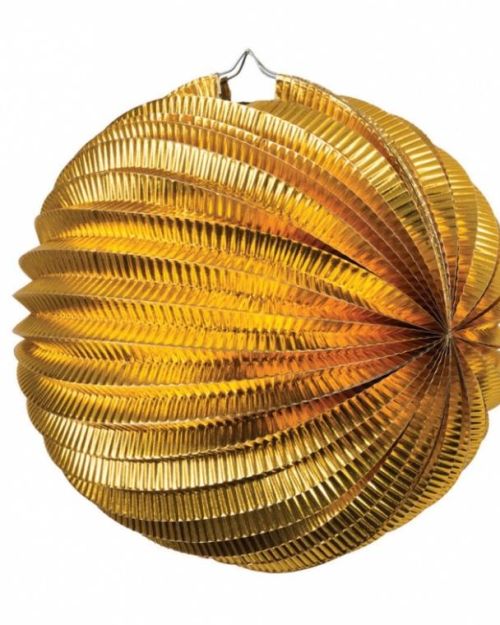 Accordion Lantern 25cm – Gold