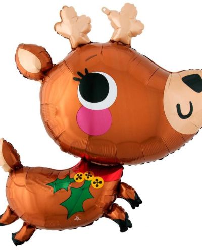 Adorable Reindeer SuperShape Foil Balloon
