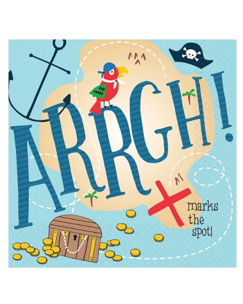 Ahoy Pirate Beverage Napkins 36pk