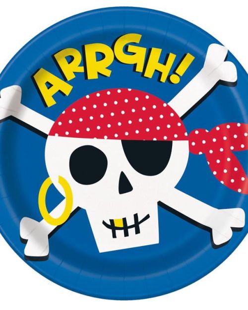Ahoy Pirate Dinner Plates 8pk