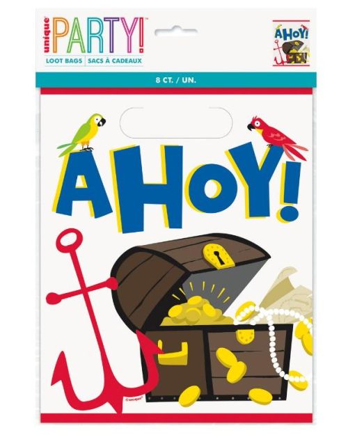 Ahoy Pirate Loot Bags 8pk