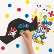 Ahoy Pirate Make Your Own Party Hats 8pk